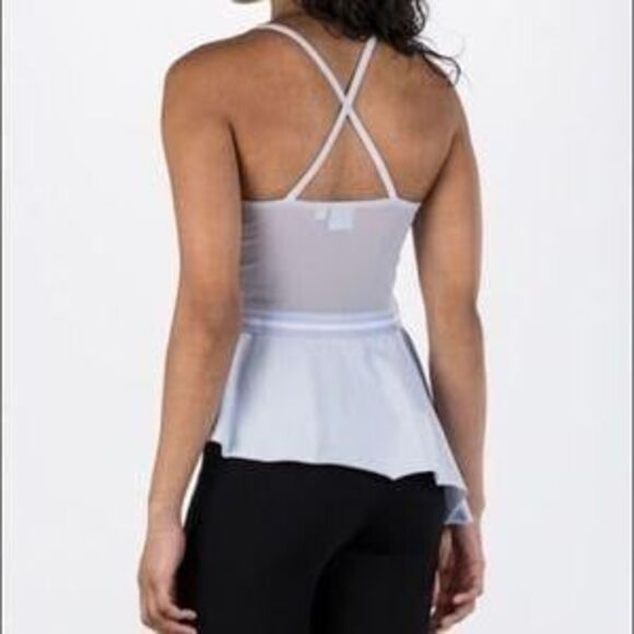 Puma Womens Top Blue M Xtreme Tight Frilled Active Tank  New - Picture 6 of 12